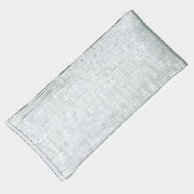 Блюдо стеклянное сервировочное Текстура, 25,5×12,5 см, прямоугольное