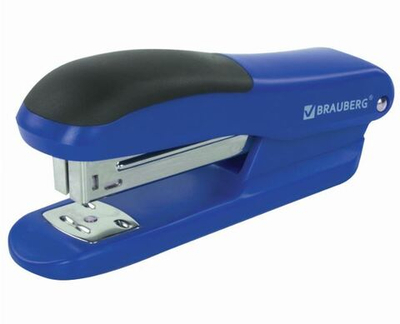 Степлер №24/6, 26/6 BRAUBERG "SX-39", до 25 листов, синий, 228591