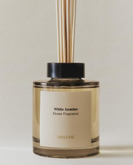 Zara Home Аромадиффузор White Jasmine 200 мл, тростниковые палочки микадо, аромат цветочный, Розовый
