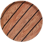 Поднос пластиковый «WOOD» 27,5см черная полоса