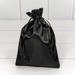 Мешочек 14х20см Атлас (Черный)