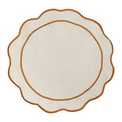 Салфетка под приборы Anemone из коллекции Trendy Ruffles, Ø38 см, карри