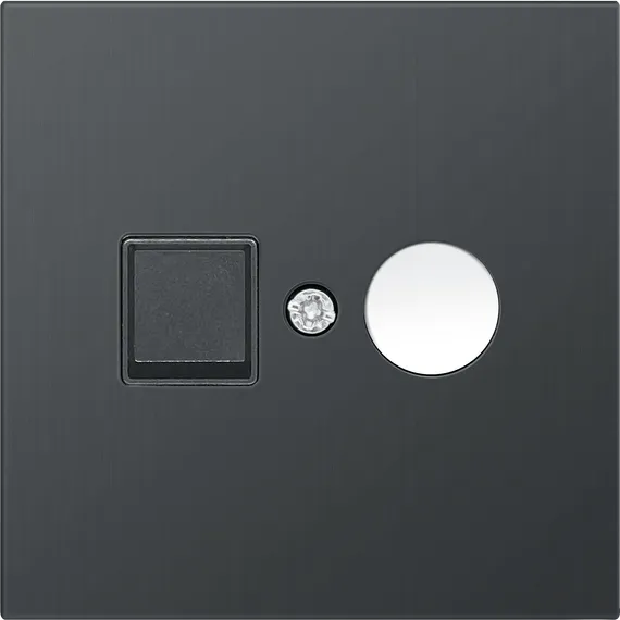 Donel R98 METAL вороненая сталь накладка для розеток TV, TV/SAT, серия DA