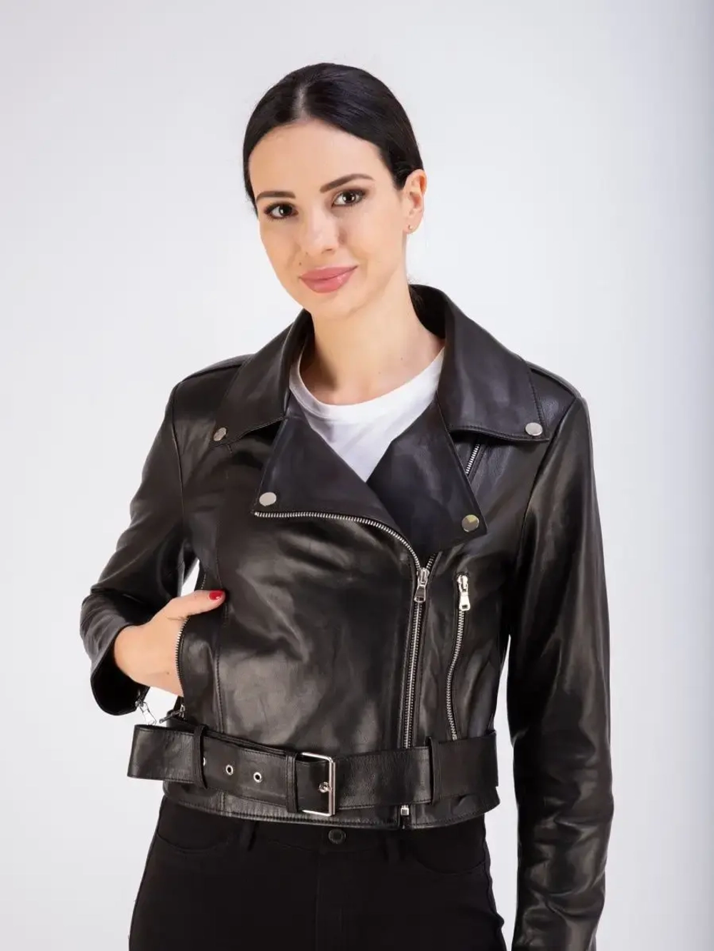 Косуха женская натуральная куртка кожаная Турция