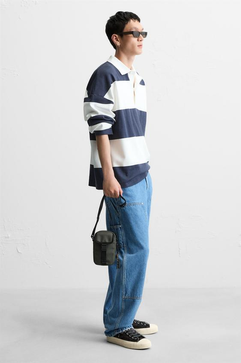 ZARA ПРОРЕЗИНЕННАЯ СУМКА, ЗЕЛЕНЫЙ ХАКИ