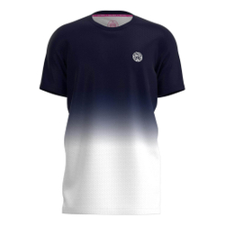 Мужское теннисное поло BIDI BADU Crew Gradiant T-Shirt Men - Dark Blue, White