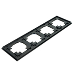 Рамка 4-местная, металл, STEKKER MFR00-7004-05, серия Катрин, черный 50024