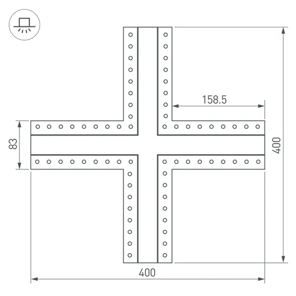 Крестовина SL-LINIA32-FANTOM (Arlight, Металл) 030099