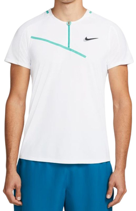 Теннисное поло Nike Spring Slam Ultimate Zip Polo M - white/black - White
