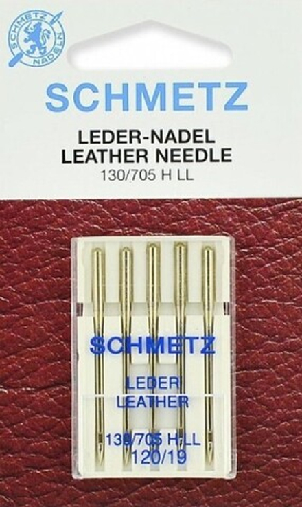 Иглы для кожи Schmetz 130/705H LL № 120, 5 шт.