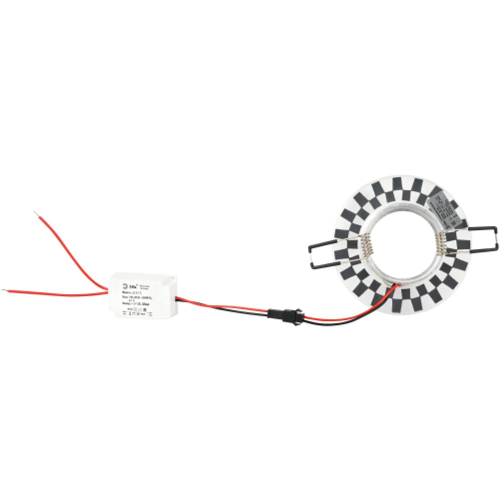 Светильник встраиваемый cо светодиодной подсветкой ЭРА DK LD47 SL /1 под лампу MR16 GU5.3 белый/белый