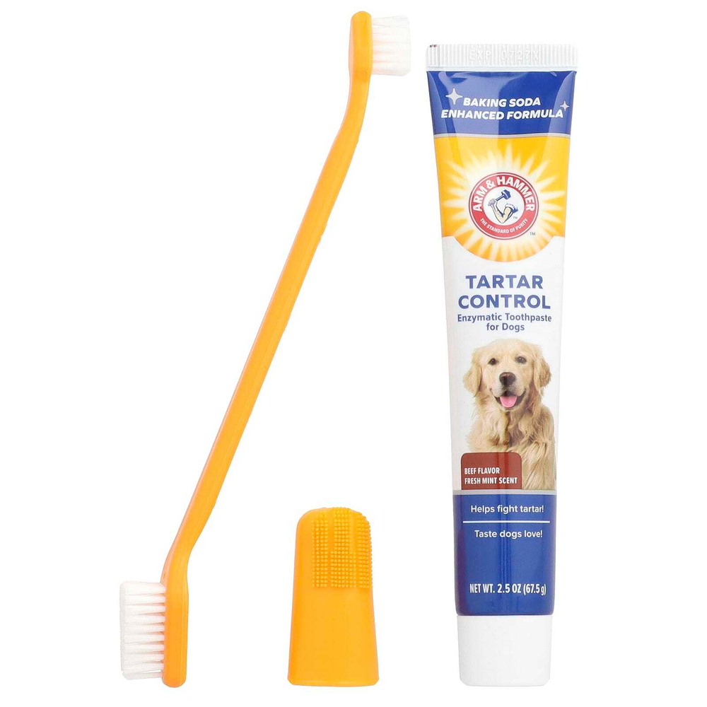 Arm & Hammer, Tartar Control, стоматологический набор для собак, говядина, набор из 3 предметов