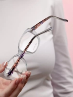 Оправа для очков для зрения пластиковая кошачий глаз