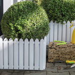 Кашпо квадратное большое "Лардо" с поддоном, 41*41*27 цвет белый