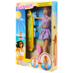 Кукла тип Модель с аксесс., меняет цвет тела под лампой, в/к 22*6*33 см.