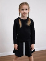 Летний костюм для девочки, свитшот и юбка