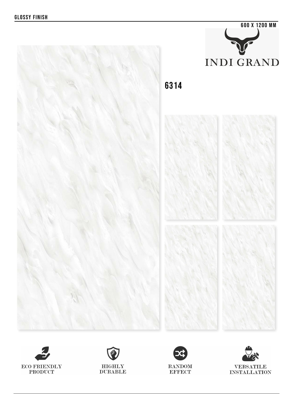 Керамогранит glossy №4 , 60х120, 6314
