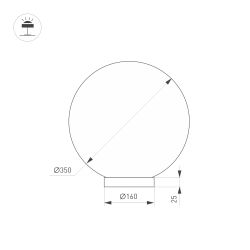 Светильник SP-SILKA-TAB-R350-11W Warm2700 (WH, 330 deg, TOUCH-DIM) (Arlight, IP20 Натуральный шелк, 3 года) 056889