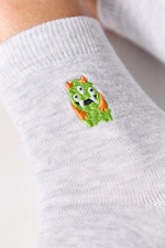 Conte-kids TIP-TOP Однотонные хлопковые носки с вышивкой