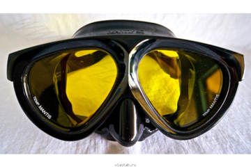 Маска Riffe Mantis с янтарными стеклами