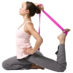 Ремень для йоги 180х4см, зеленый