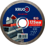 Диск алмазный сплошной ультратонкий по керамике KRUGO MASTER 125х1,2х22,23х8mm, 81041250243