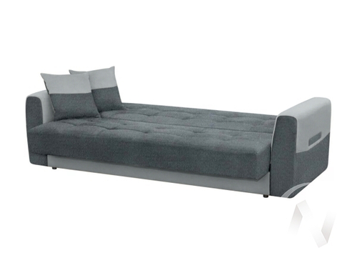 Диван прямой НЕО-39 (БД) посадка Ground 6 (темно-серый) компаньон Ground 5 (серый)