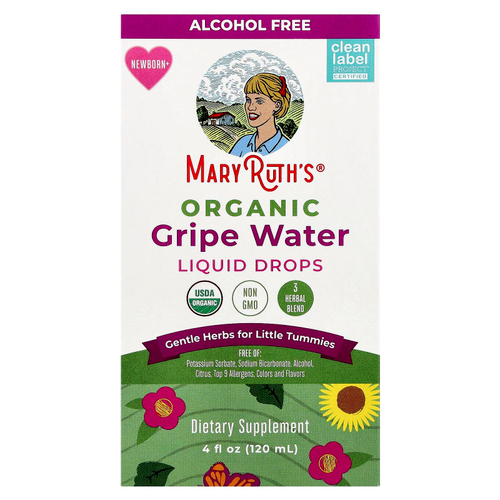 MaryRuth's, органическая укропная вода, в жидкой форме, для новорожденных, 120 мл (4 жидк. унции)