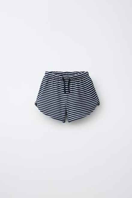 ZARA ТРИКОТАЖНЫЕ ШОРТЫ-БЕРМУДЫ, ПОЛОСКИ