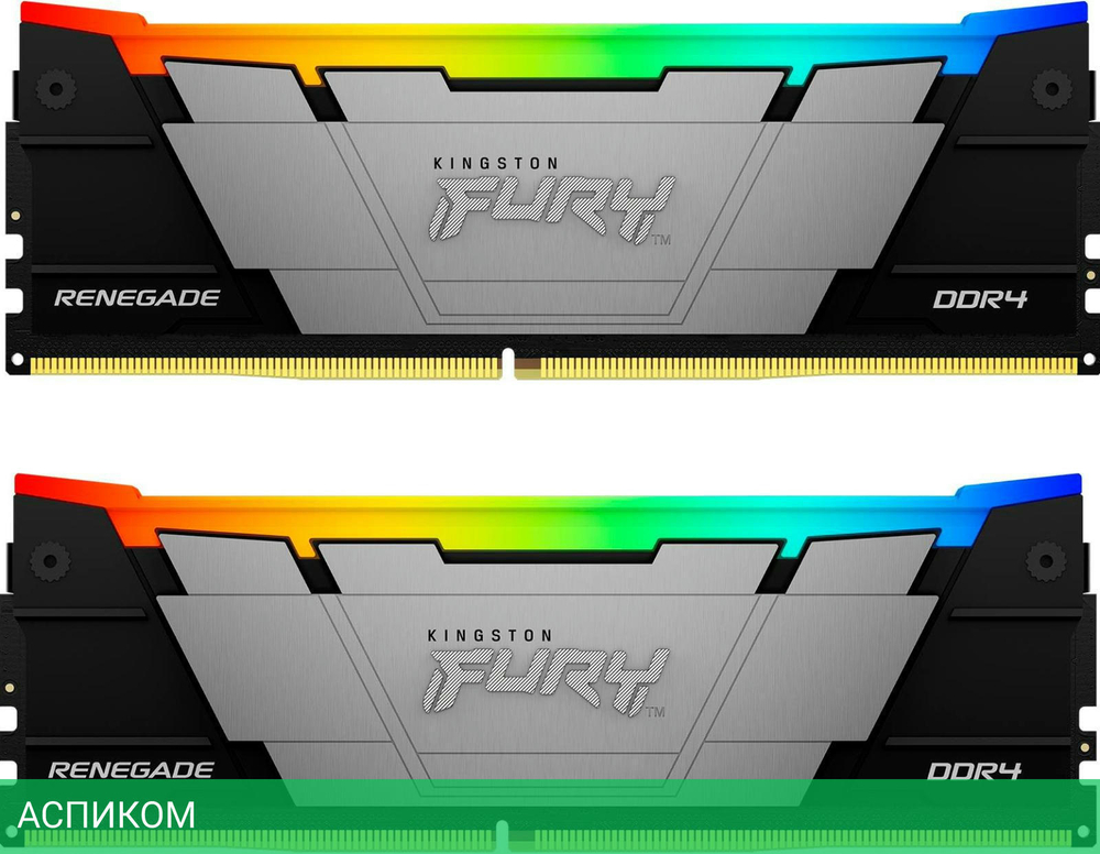 Оперативная память Kingston Fury Renegade RGB 2x16GB DDR4 PC4-28800 (KF436C16RB12AK2/32)