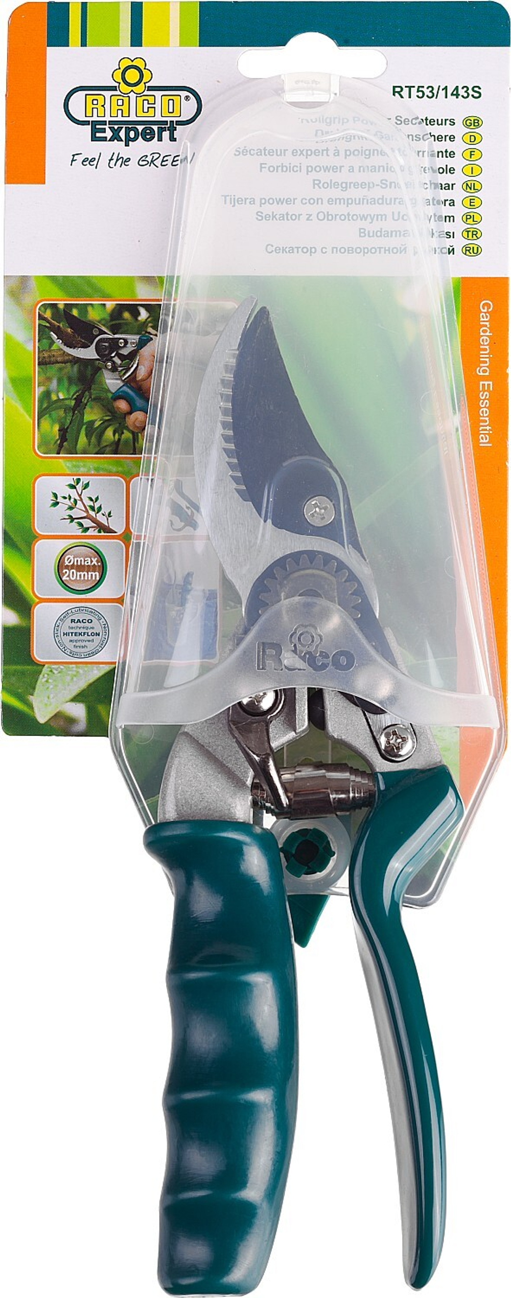 RACO 143S, 210 мм, с поворотной рукояткой, плоскостной секатор (4206-53/143S)