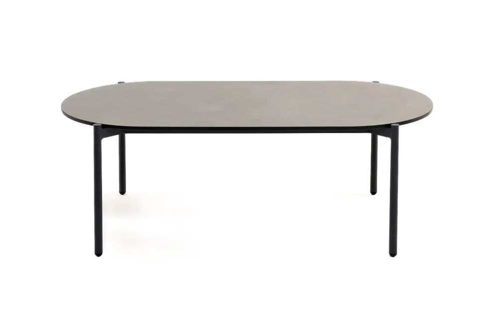 "Диего" журнальный стол из HPL 120х60 H40, каркас темно-серый (RAL7024), цвет "серый гранит"