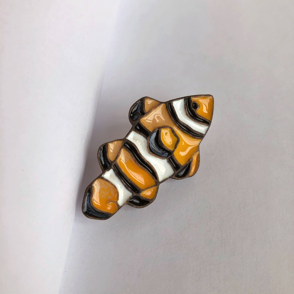 Брошь Рыбка Клоун