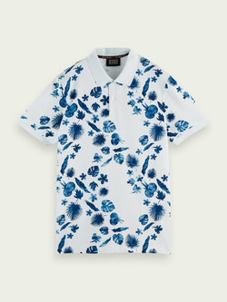 Поло Scotch&Soda Printed pique polo in Organic Cotton 166081/0217