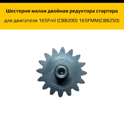 - Шестерня малая двойная редуктора стартера для двигателя 165Fml (CBB200) 165FMM(CBB250)