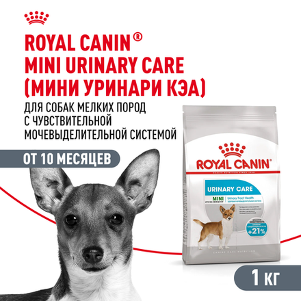 Royal Сanin Mini Urinary Care Мини Уринари Кэа Корм сухой диета для собак мелких размеров с чувствительной мочевыделительной системой 1кг