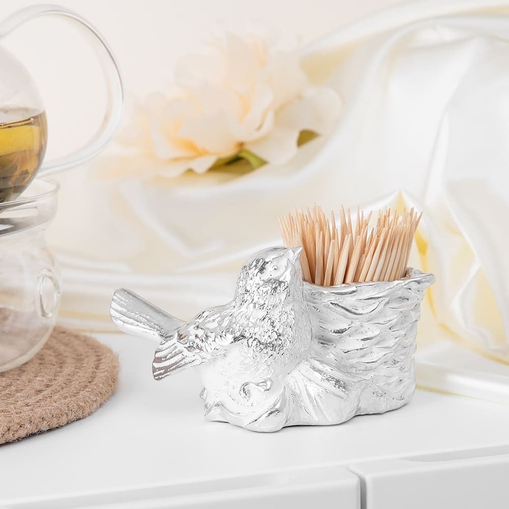 Держатель для зубочисток Птичка Терра Белый