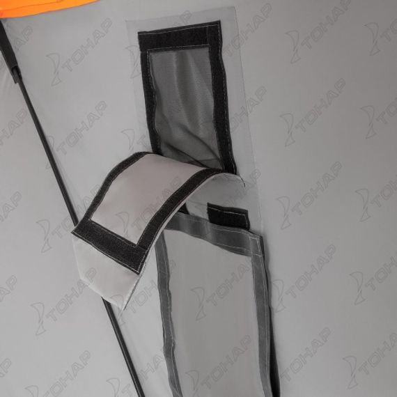 Палатка зимняя Куб 1,8х1,8 orange lumi/gray (HS-ISC-180OLG) Helios