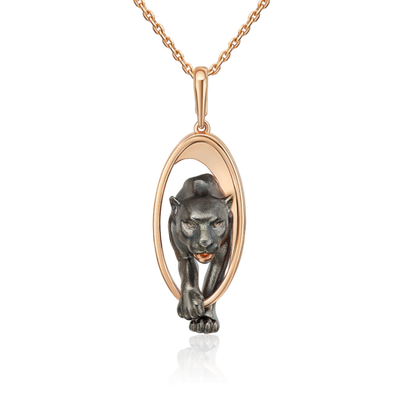 Подвеска «Королева саванны» из красного золота