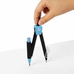 Готовальня BRAUBERG ULTRACOLOR 3 предмета: циркуль 132 мм, механический карандаш, грифель, ластик, пенал, 210804