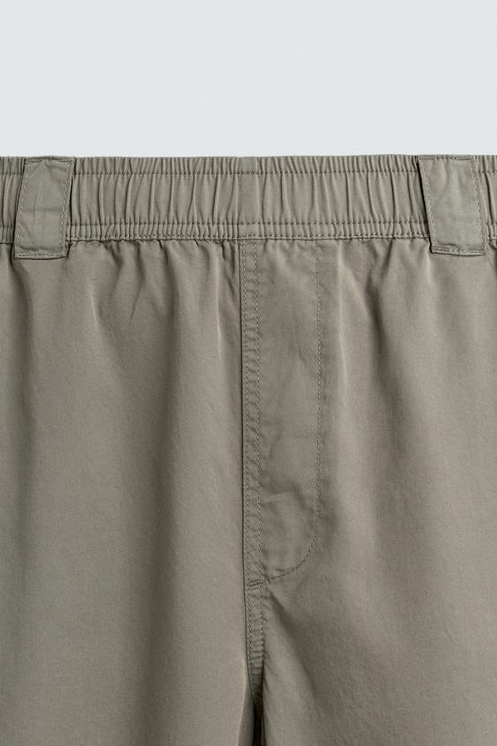 ZARA ХЛОПКОВЫЕ БРЮКИ RELAXED FIT, СВЕТЛЫЙ ХАКИ