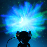 Световой прибор Лазер для дома «Космонавт» 19*11*19 см, Bluetooth, TF Card, пульт д/у,, 8 режимов, USB (220V)