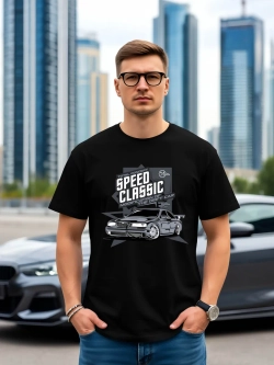 Футболка мужская y2k с принтом машиной