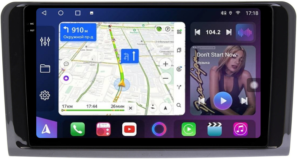 Магнитола для Mercedes-Benz ML W164, GL X164 2006-2012 (рамка глянцевая) - FarCar 213M на Android 13, 2K QLED, TS10, CarPlay, 4G SIM-слот