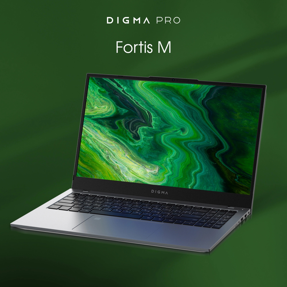 Ноутбук  Digma Pro Fortis M 15.6 ", Core i3, 8 Гб RAM, 256 Гб SSD, UHD Graphics, Серый