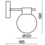 Настенный светильник (бра) Freya FR5233WL-01BS