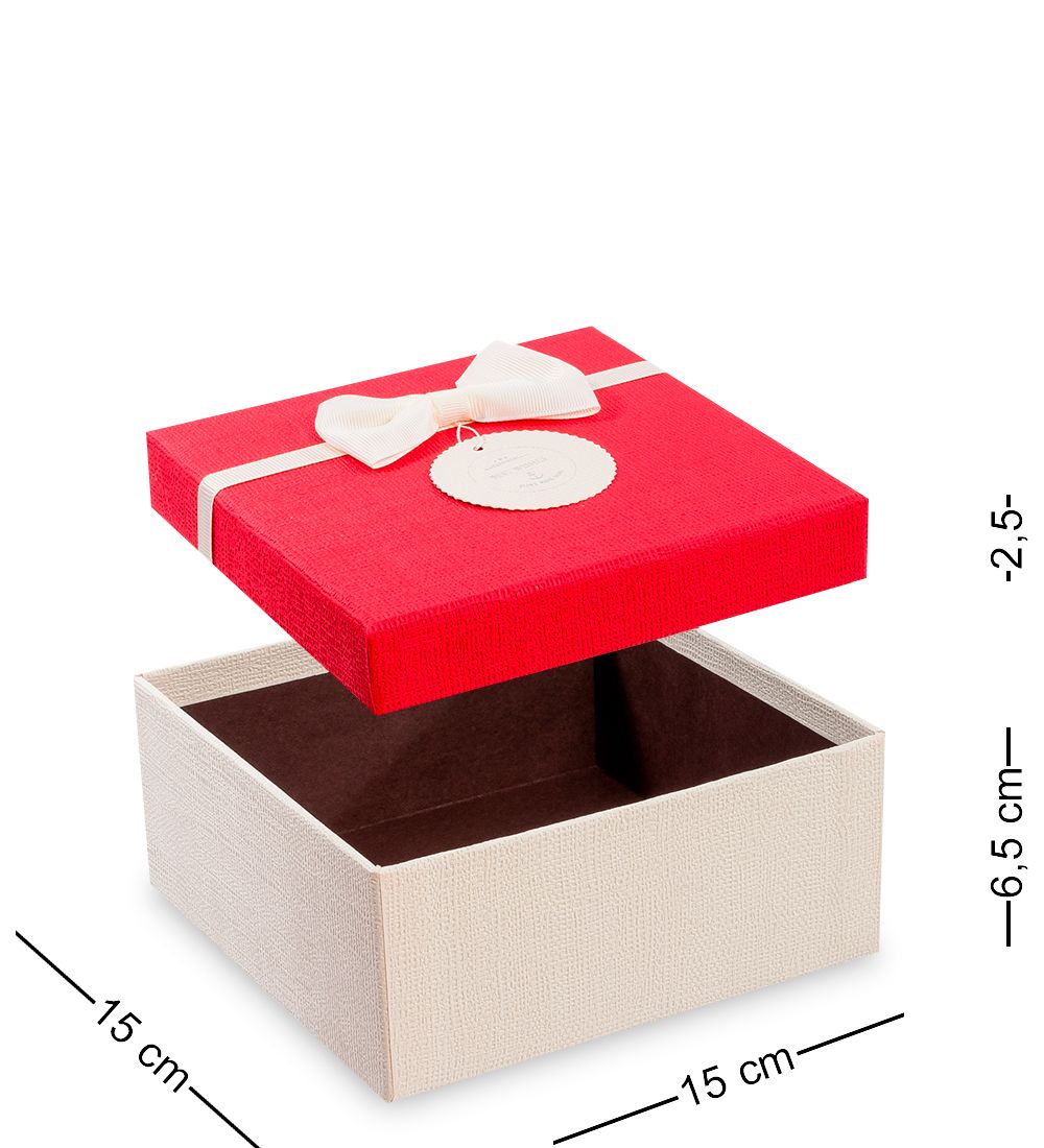 WF-32-A Набор коробок из 3шт «Прямоугольник» цв.бел./красн.