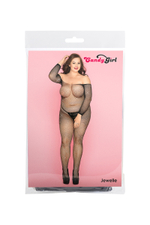 Костюм-сетка и стринги Candy Girl Jewelle черные 2XL