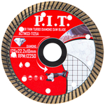 Диск алмазный отрезной Turbo (сверхтонкий) P.I.T. 125x22,2x1,4 мм(ACTW03-T125A)