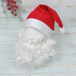 Карнавальный аксессуар «Борода Деда Мороза с колпаком»